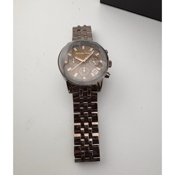 Michael Kors Ritz Chronograph Chocolate Women\'s Watch  Mk 5547-needs Battery main image 4